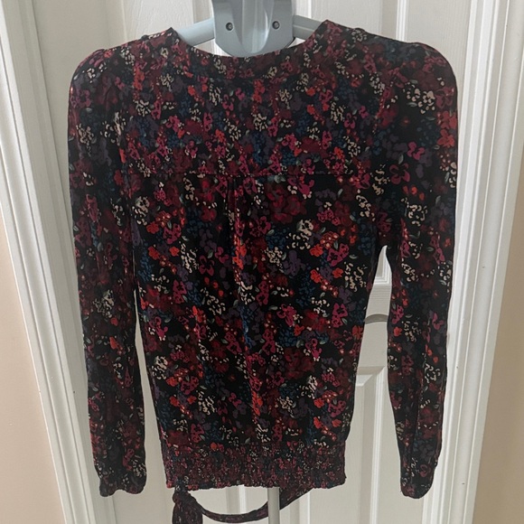 Fat Face Floral Blouse - Red and Blue - Picture 6 of 6